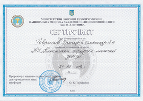 Сертификат - Гаврилов Г.А.