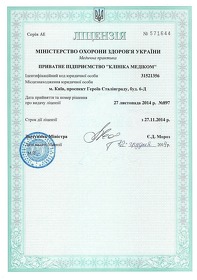 Ліцензія на здійснення медичної практики