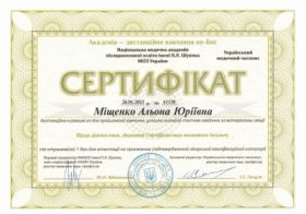 Мищенко Алена Юрьевна - Сертификаты 24.1
