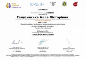 Галузинская Алла Викторовна - Сертификаты 4.1