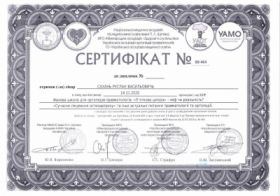Сертифікат №3 Сахань Руслан Васильович